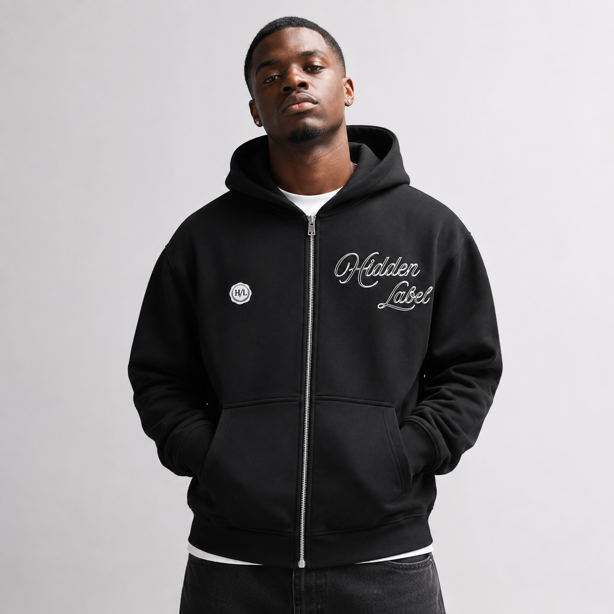 H/L Stamp Zip-Up Hoodie